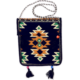 Kilim Messenger Bag - Blu Scuro