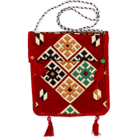 Kilim Messenger Bag - Rosso