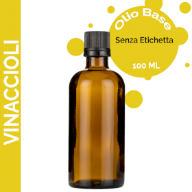 10x Olio Base di Vinaccioli 100 Ml - Senza Etichetta