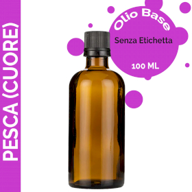 10x Olio Base di Pesca (Cuore) 100 Ml - Senza Etichetta