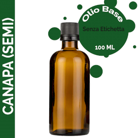 10x Olio Base di Canapa (Seme) 100 Ml - Senza Etichetta