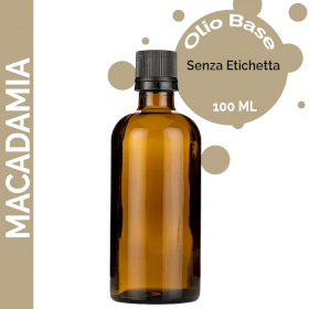 10x Olio Base di Macadamia 100 Ml - Senza Etichetta