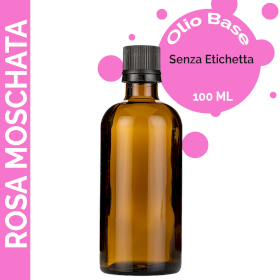 10x Olio Base di Rosa Moschata 100 Ml - Senza Etichetta