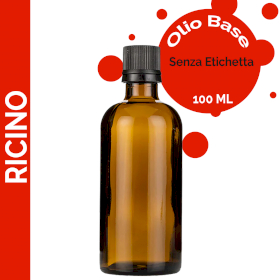 10x Olio Base di Ricino - 100ml - Senza Etichetta