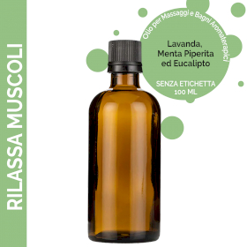 10x Olio per Massaggi 100ml - Rilassa Muscoli (No Etichetta)