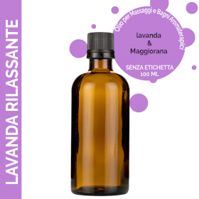 10x Olio per Massaggi 100ml - Lavanda Rilassante (No Etichetta)