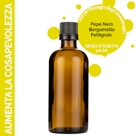 10x Olio per Massaggi 100ml - Aumenta la Cosapevolezza (No Etichetta)