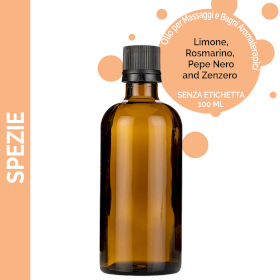 10x Olio per Massaggi 100ml - Spezie (No Etichetta)