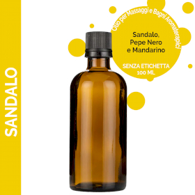 10x Olio per Massaggi 100ml - Sandalo (No Etichetta)