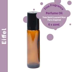 6x 10ml Fragranze Roll On (senza etichetta) - Eiffel