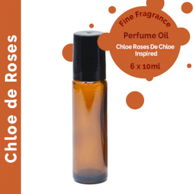 6x 10ml Fragranze Roll On (senza etichetta) - Chloe de Roses