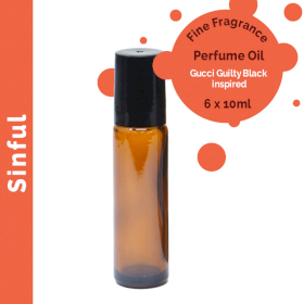 6x 10ml Fragranze Roll On (senza etichetta) - Peccatore