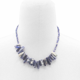 Collana con Chips Lunghe - Sodalite