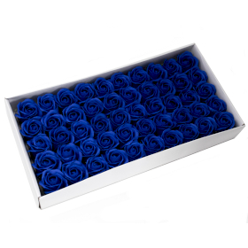 50x Fiori di Sapone DIY - Rosa M - Blu Scuro