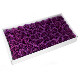 50x Fiori di Sapone DIY - Rosa M - Viola Scuro