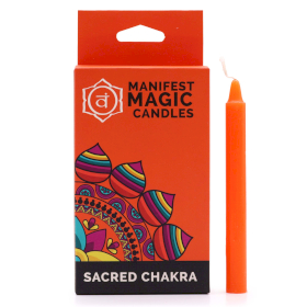 3x Set 12 Candele Incantesimo - Arancione- Chakra Sacrale