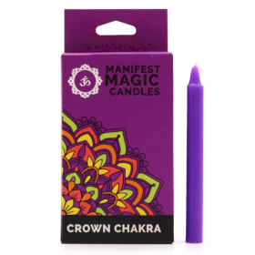 3x Set 12 Candele Incantesimo - Viola - Chakra Corona