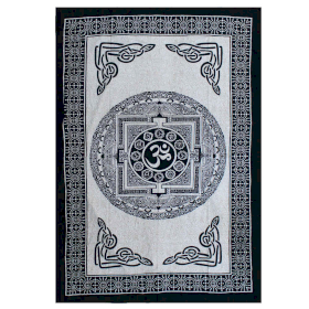 Telo in cotone (Singolo)  - Monocromatico - Om Mandala