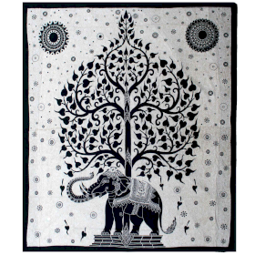 Telo in cotone (Doppio) - Monocromatico - Albero & Elefante