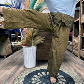 Pantalone da Pescatore Tailandese da Yoga e Festival - Arancione