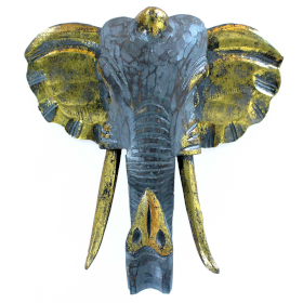 Testa di Elefante - Grande - Grigio & Oro