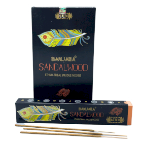 12x Incenso Tribale Smudge Banjara - Legno di Sandalo