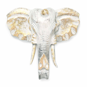 Testa di Elefante - Grande - Sbiancato & Oro