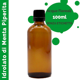 10x Idrolato di Menta Piperita 100ml - Senza Etichetta