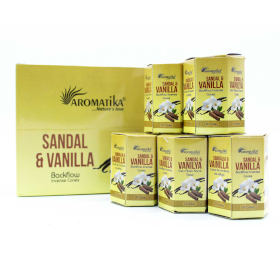 12x Incensi Masala Reflusso - Legno di Sandalo & Vaniglia