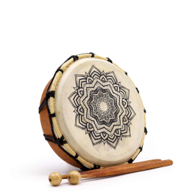 Tamburo Sciamanico Mandala con Bacchette - 20cm