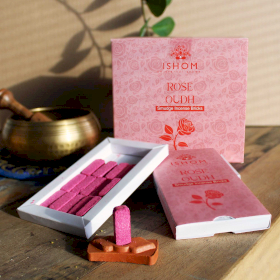 12x Set 15 Mattoncini di Incenso e Supporto  - Oudh Rosa