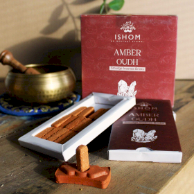 12x Set 15 Mattoncini di Incenso e Supporto  - Oudh Ambrato
