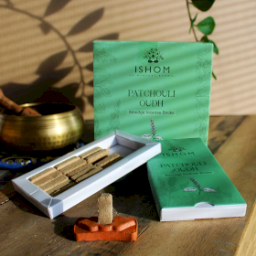 12x Set 15 Mattoncini di Incenso e Supporto  - Oudh Patchouli