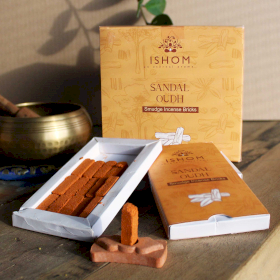 12x Set 15 Mattoncini di Incenso e Supporto  - Oudh Sandalo