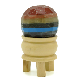 Sfera Sfaccettata Curativa con Supporto - Sette Chakra