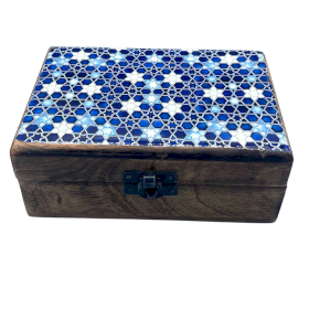 Cofanetto Portagioie 15x10x6cm - Stelle Blu