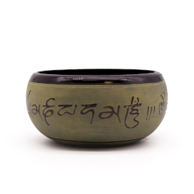 Campana Tibetana Earth Powder - Mantra Cinque Buddha - 16cm