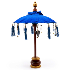 Ombrellino Decorativo Balinese - Cotone - Blu- 40cm