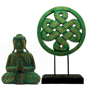 Buddha Feng Shui - Buddha Nodo Infinito - Verde