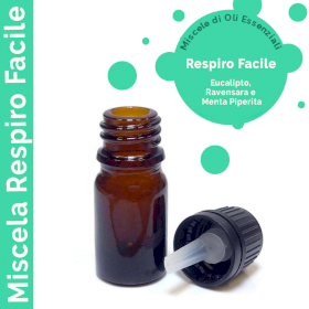 10x Miscele di Oli Essenziali (No Etichetta) - Respiro Facile 10ml