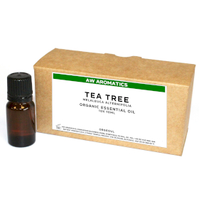 10x Olio Essenziale Biologico - Tea Tree (Senza Etichetta)