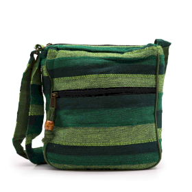 Borsa Etnica Grande con Tracolla - Verde Foresta