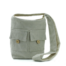 Borsa con Due Tasche Frontali - Grigio - Media