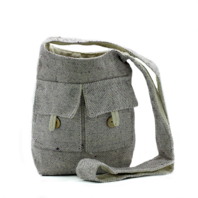 Borsa con Due Tasche Frontali - Lavanda Morbida - Media