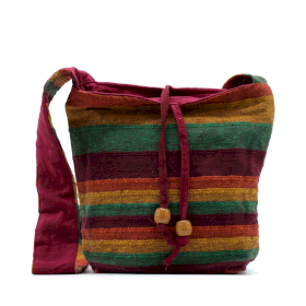 Borsa Etnica con Tracolla - Montagna Marrone & Verde