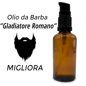 10x 50ml Olio per Barba - Gladiatore Romano - Senza Etichetta