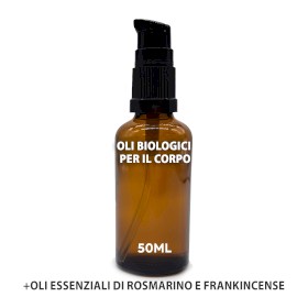 10x Oli Corpo Biologici 50ml - Rosmarino e Frankincense - No Etichetta