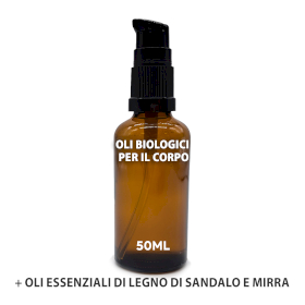 10x Oli Corpo Biologici 50ml - Sandalo e Mirra - No Etichetta