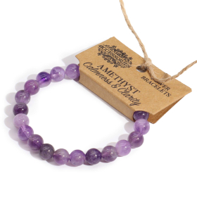 Ancient Wisdom Bracciale Power Chakra In Pietra Naturale - Diaspro Bianco - 8 Mm, Elastico - Per Benessere