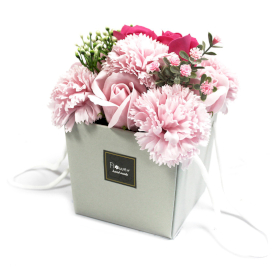 6x Bouquet di Sapone  - Rose Rosa & Garofani - SPECIALE